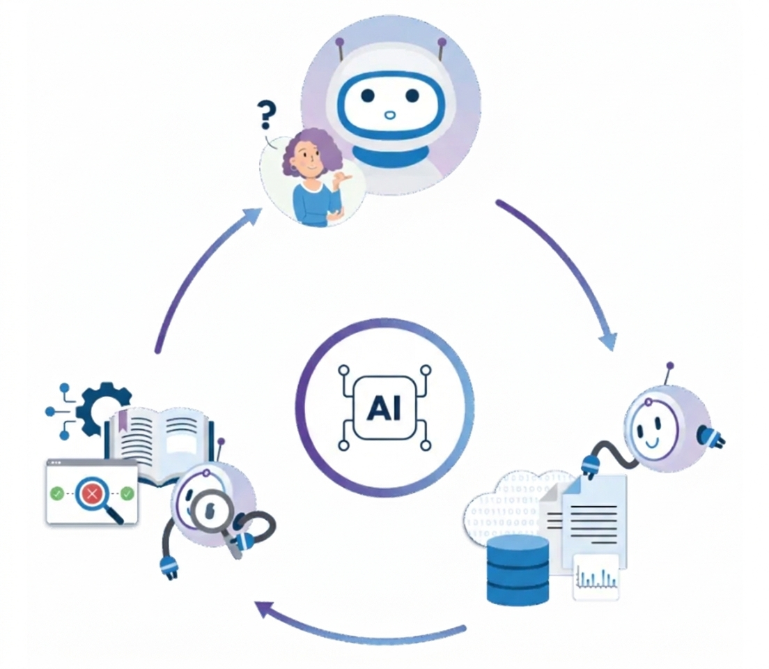 AIVOX agentic AI illustration.