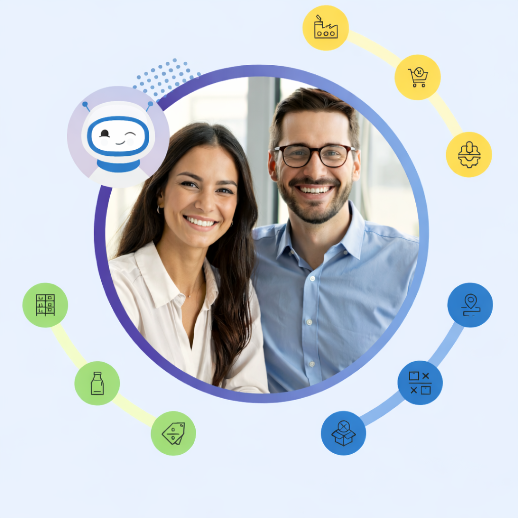 AIVOX unified platform hero illustration.