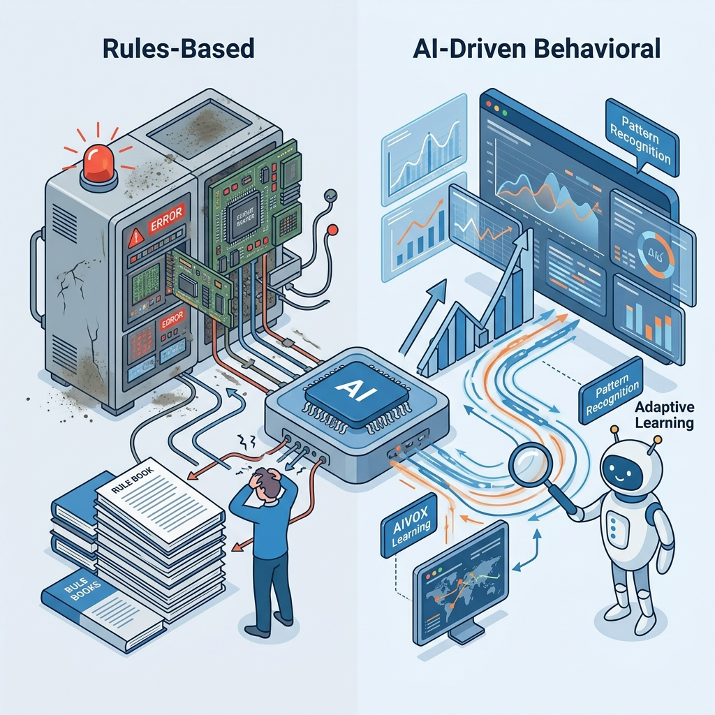 AI Insight detecting emerging patterns that rule-based systems miss — 97% confidence.